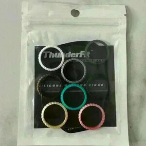 Colorful Silicone Rings Women’s 8 Thin Braided Wedding Bands Jewelery Set of 8